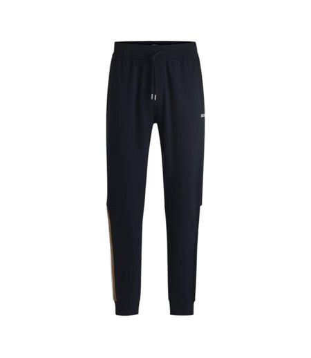 Mens Iconic Vertical Stripe Joggers Navy Boss