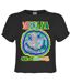 Womens/ladies Scribble Nirvana Crop Top Charcoal Amplified-1