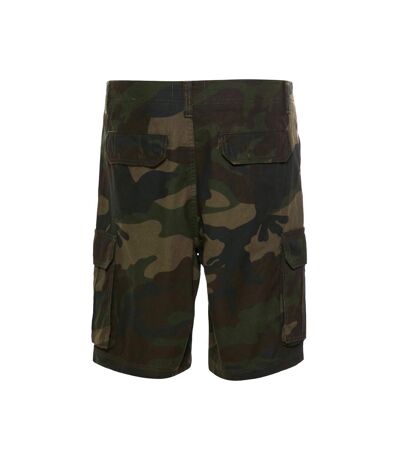 Mens river camo cargo shorts khaki camo Brave Soul