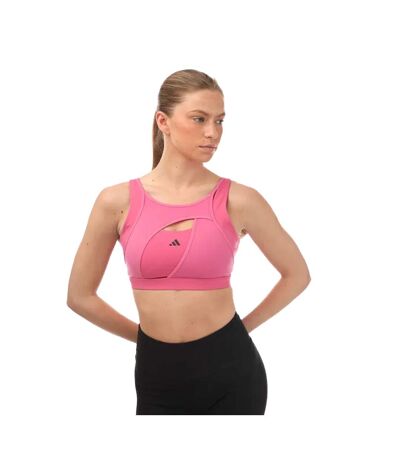 Brassière de sport power impact luxe femme rose Adidas