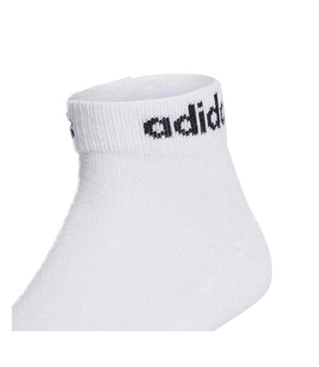 Lot De 3  Socquettes Motif/style Linéaire Homme Blanc Adidas