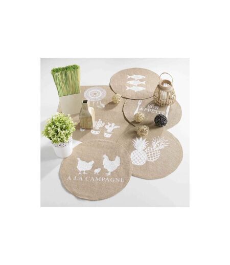 Set de Table Jute Rond Appetito 38cm Naturel