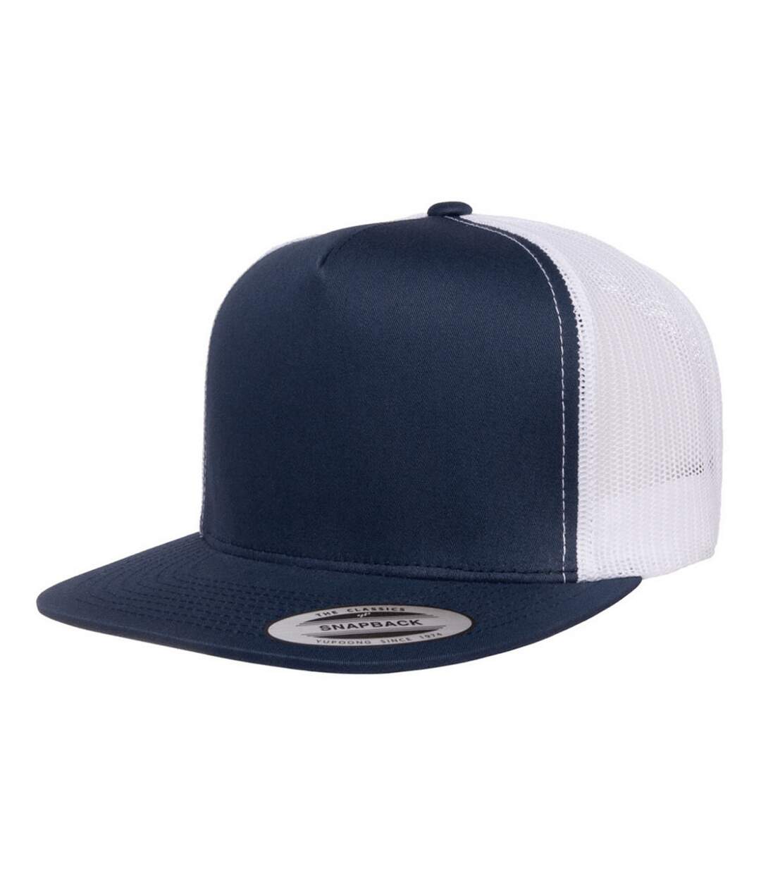 Casquette Trucker Bleu Marine Blanc Flexfit-1