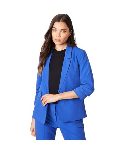 Womens/ladies petite ruched blazer cobalt Dorothy Perkins