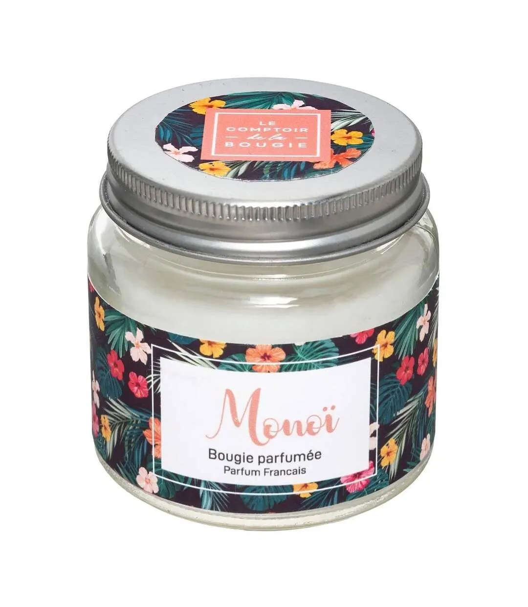 Bougie Parfumée en Verre Bocal 65g Monoï-1
