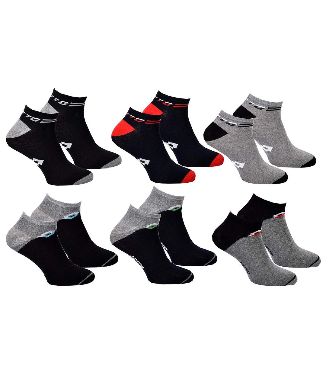 Chaussettes Homme LOTTO Pack de 6 paires SNEAKER 0187