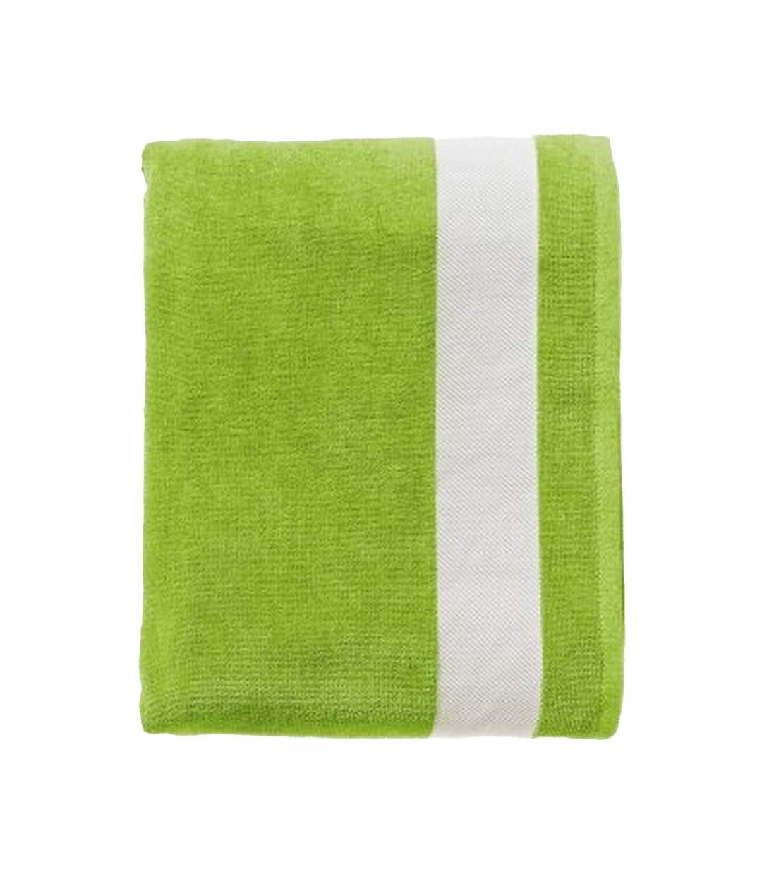 SOLS Lagoon Cotton Beach Towel (Lime Green/White) (One Size) - UTPC2399-1