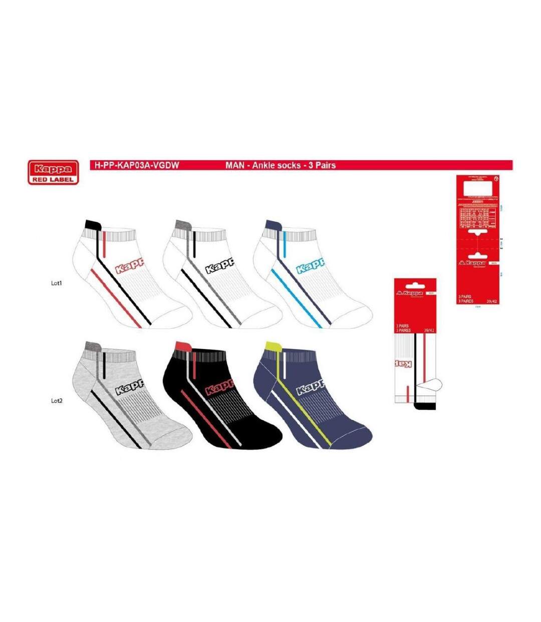 Chaussettes Homme SNEAKER KAPPA - Pack de 12-4
