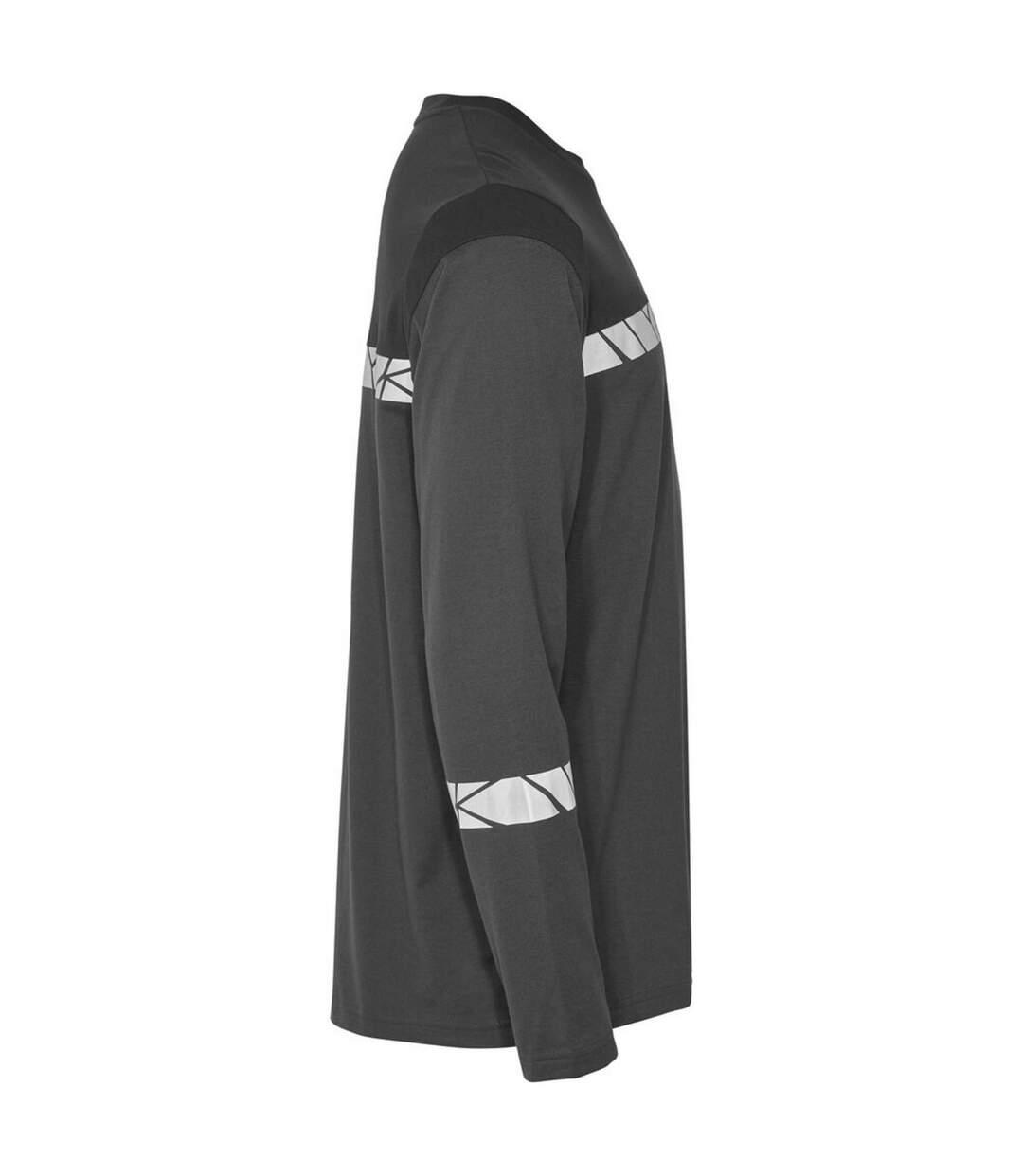 Mens Progression Hi-vis Long-sleeved T-shirt Grey Black Projob-4