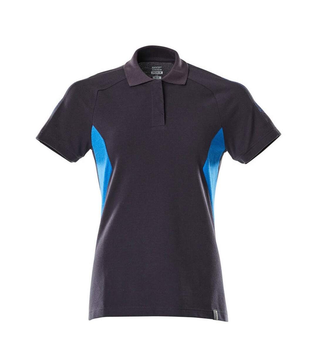 Womens/ladies Accelerate Polo Shirt Dark Navy Azure Blue Mascot-1