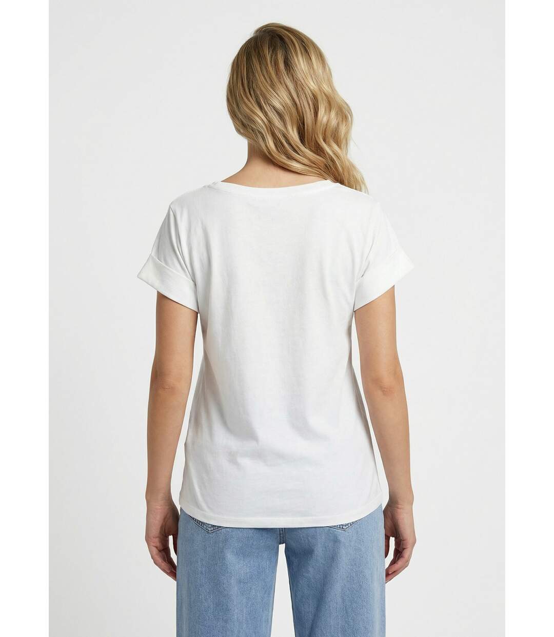 T-shirt col rond motif fluo Sunshine-2