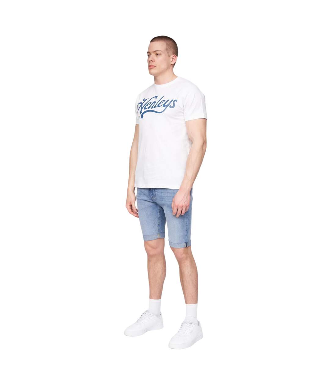 Short flex homme bleu clair délavé Henleys-3