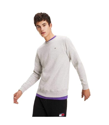 Mens Fleece Lined Sweatshirt Grey Heather Tommy Jeans