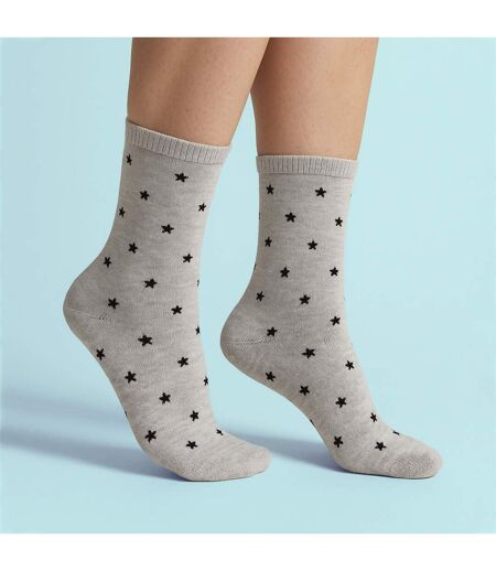Sock Snob - 6 Paires de Chaussettes Femme Fantaisie Étoiles en Coton Douces