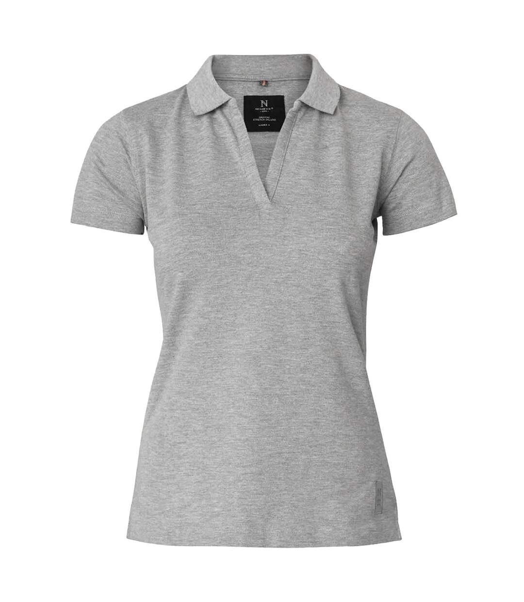 Harvard polo stretch femme gris chiné Nimbus