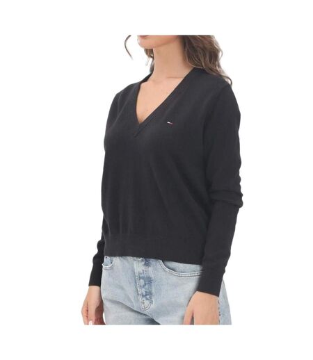Pull noir femme tommy hilfiger vneck
