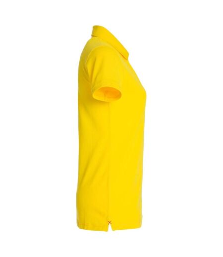 Womens/ladies Premium Stretch Polo Shirt Lemon Clique