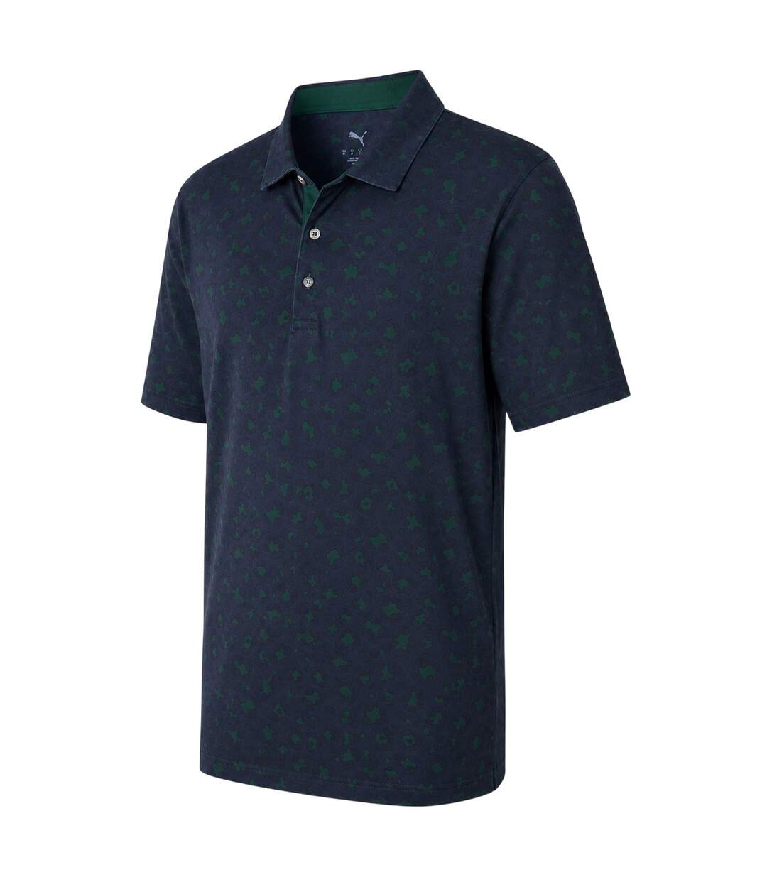 Mens Cloudspun Rosette Tailored Polo Shirt Deep Navy Puma-3
