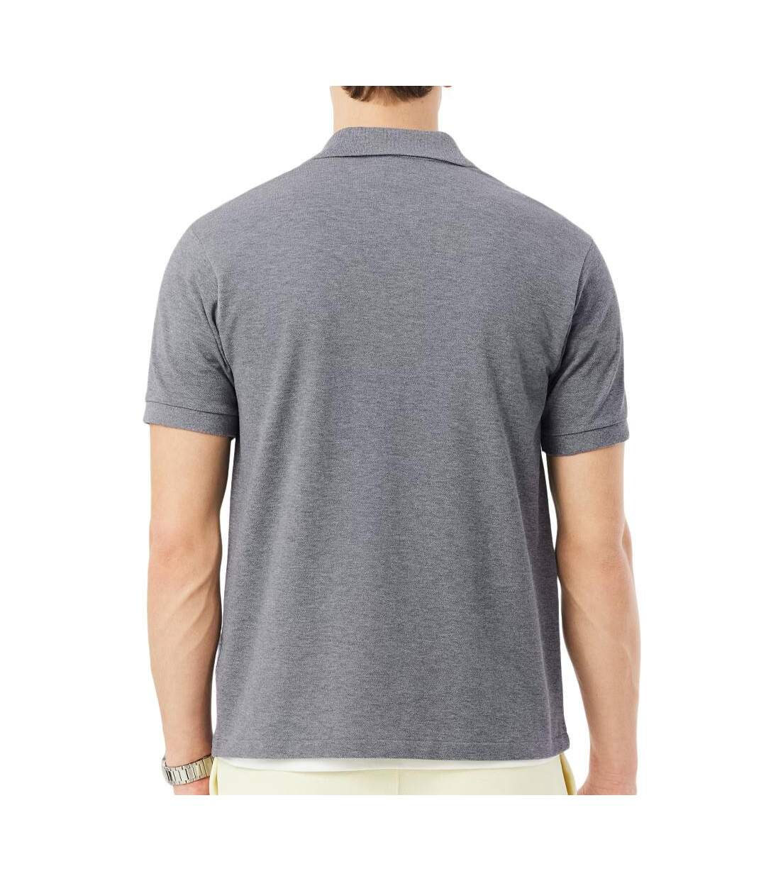 Polo gris clair chiné homme lacoste classic fit-2