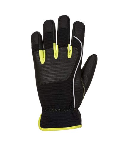 Portwest Unisex Adult Tradesman Gloves (Black/Yellow) (XL) - UTPW306