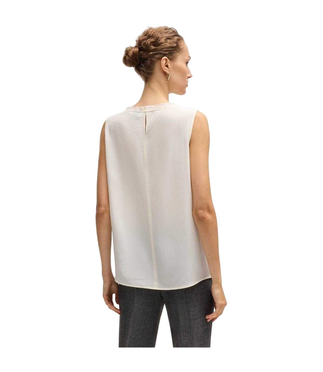 Blouse Sans Manches Femme Blanc Boss-3