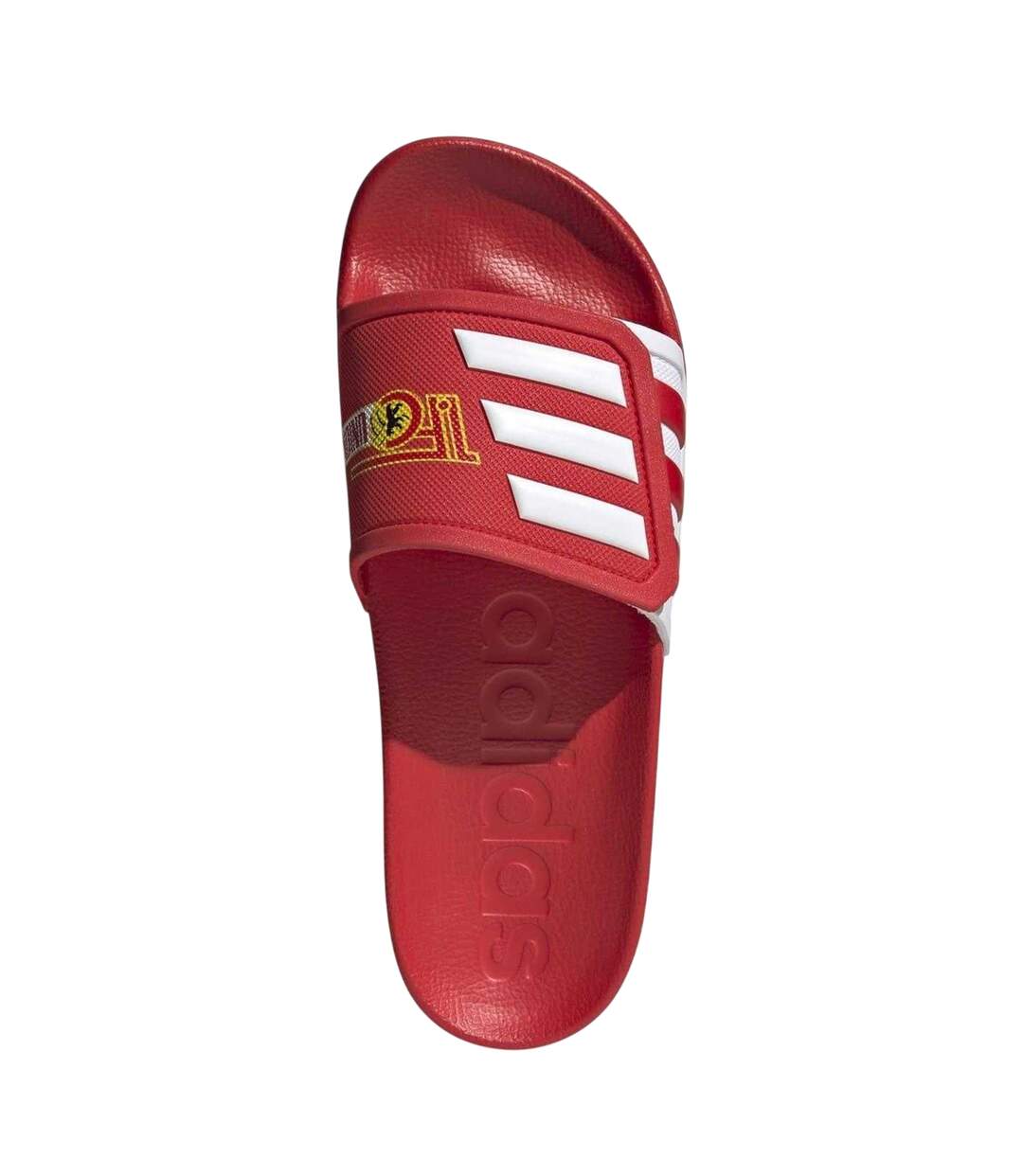 Claquettes Motif/style Triple Rayures Adilette Femme Rouge Vif Blanc Adidas-4