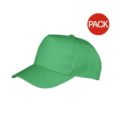 Lot de 2  casquettes boston adulte vert pomme Result