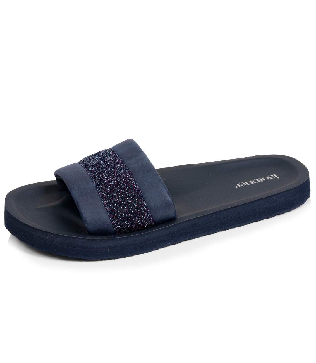 Isotoner Mules claquettes femme sandales plage d'été, semelles eva légères et confortable-1