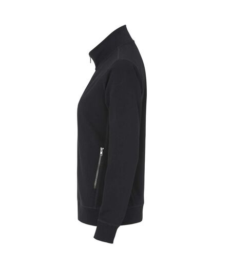 Womens/ladies French Terry Full Zip Jacket Black Cottover