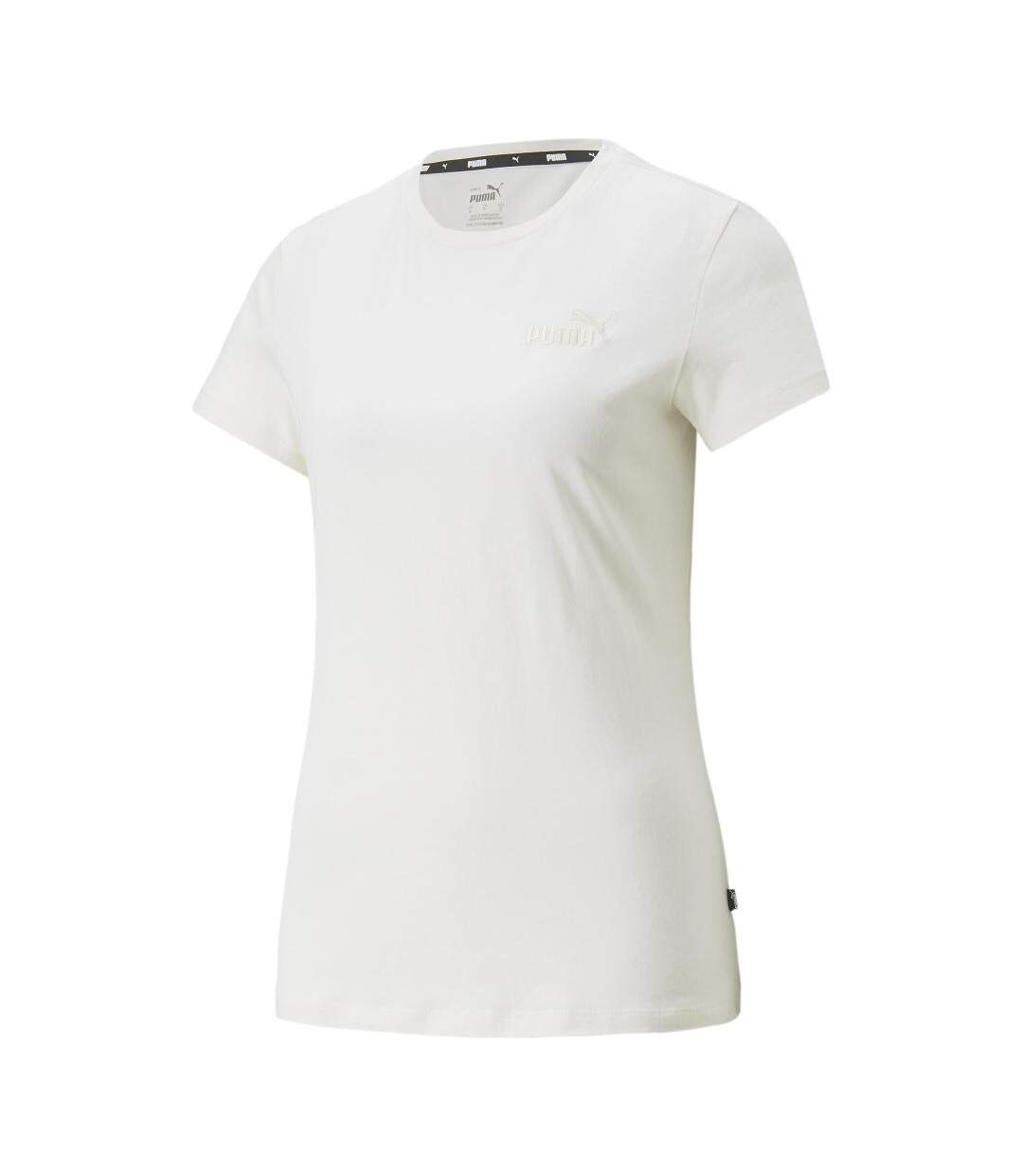 T-shirt Écru Femme Puma Ess+ Embroid - XS-1