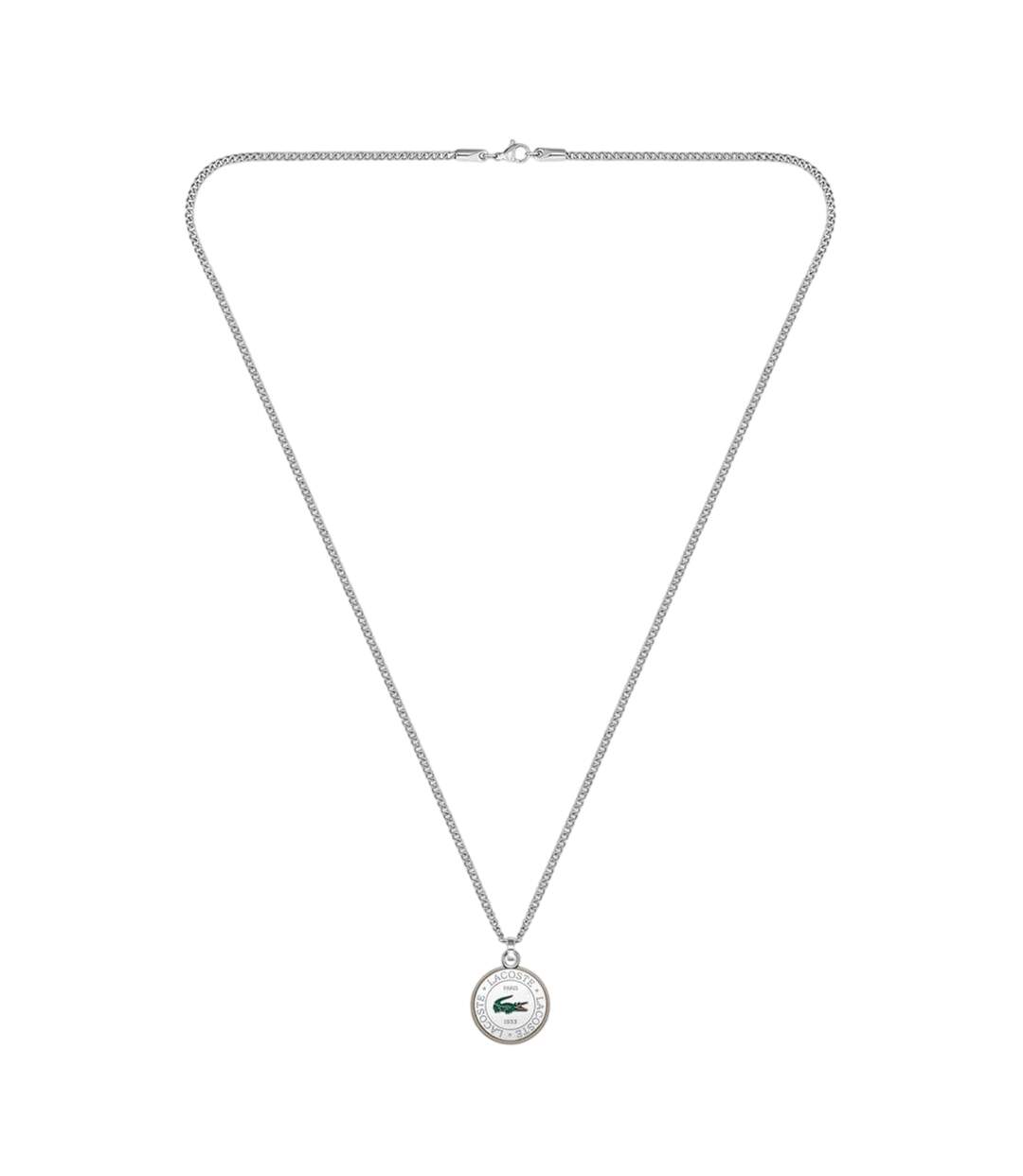 Mens Vigor Stainless Steel Necklace & Pendant One Size Silver Lacoste-1