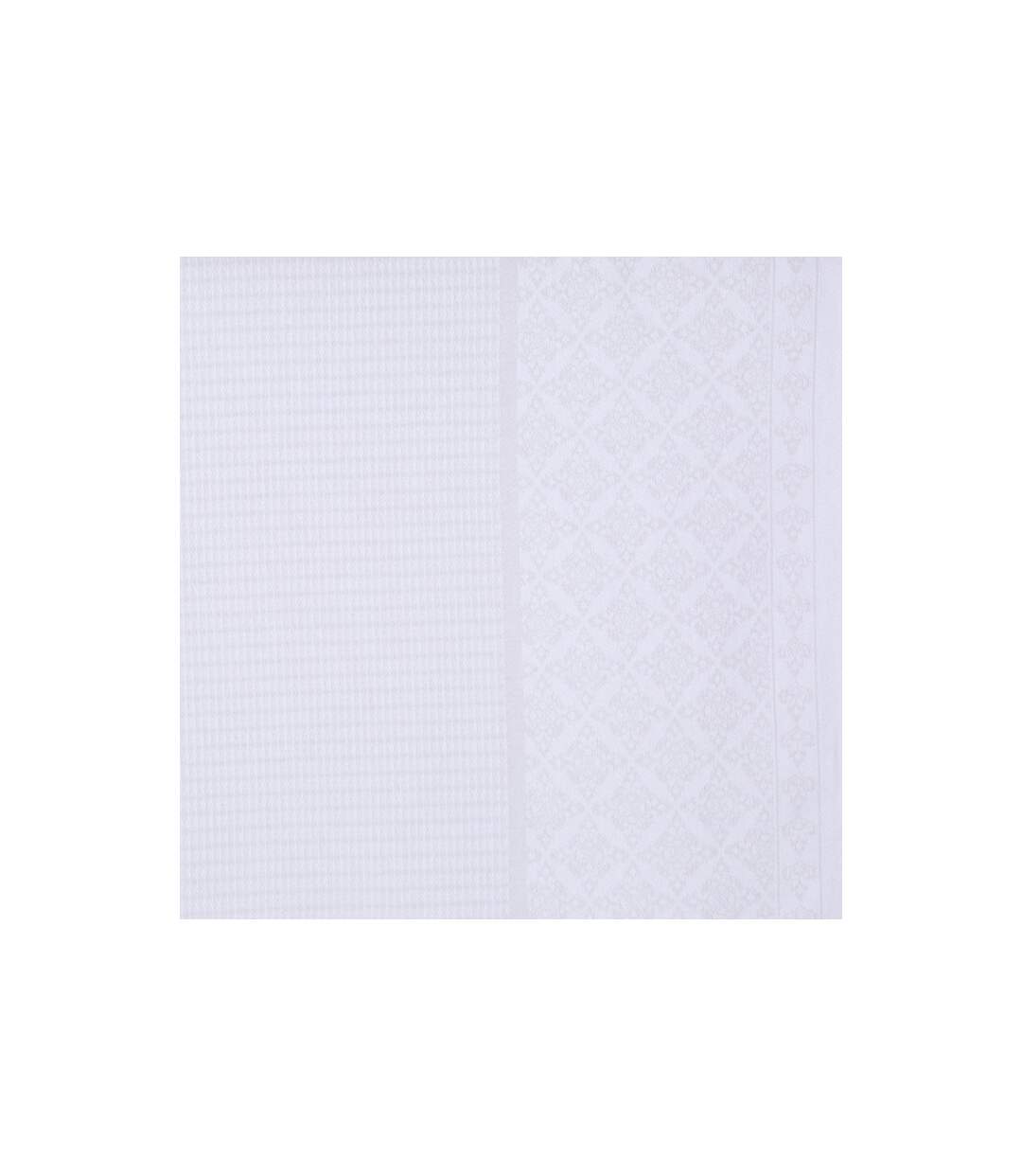 Nappe Jacquard Nid d'Abeille 140x240cm Blanc-2