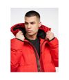 Crosshatch Mens Milwaka Long Padded Jacket (Red)
