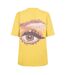 Womens/ladies Eye Crew Neck T-shirt Yellow Diadora-2
