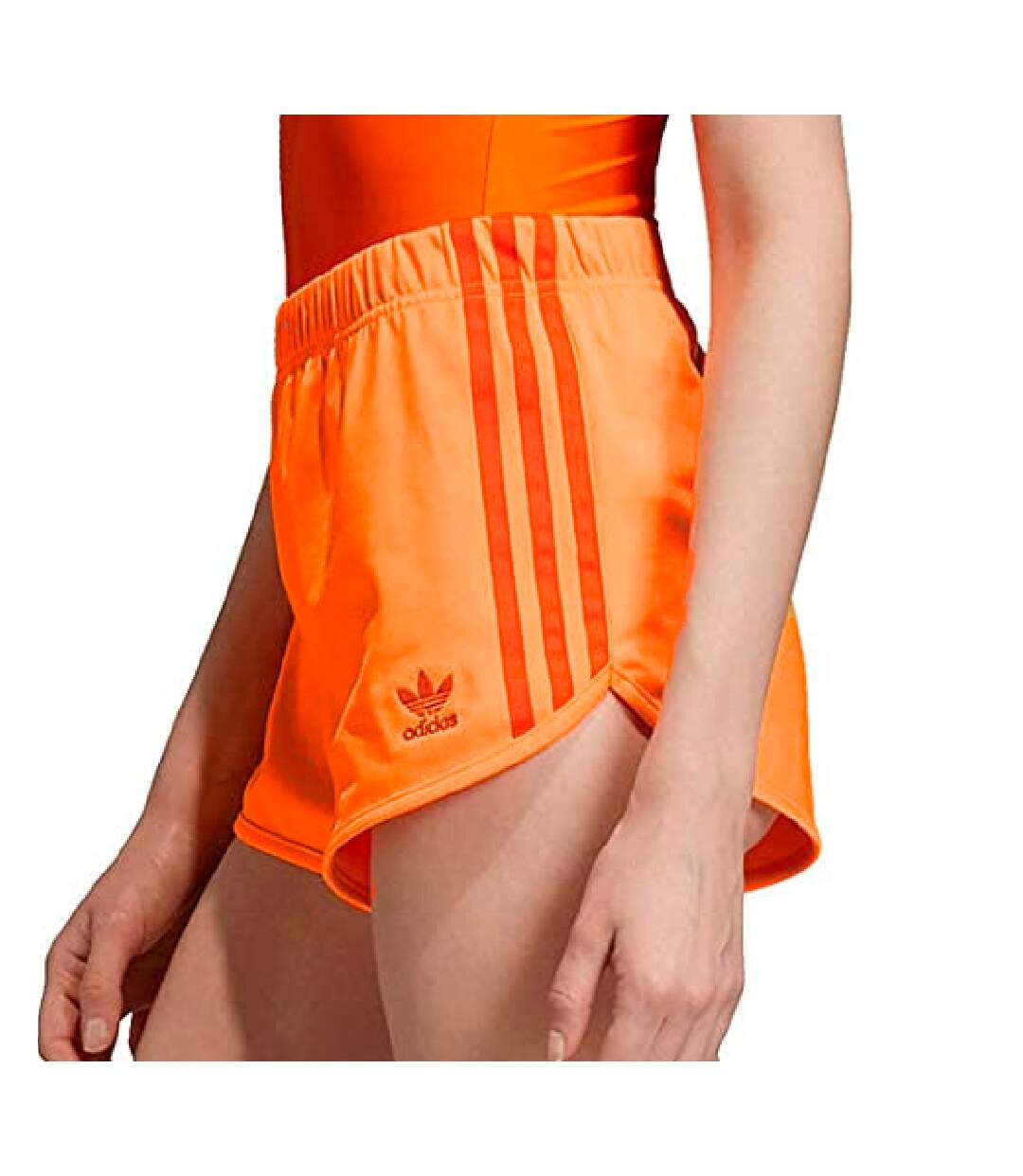 Short Orange Femme Adidas 3Stripes-2