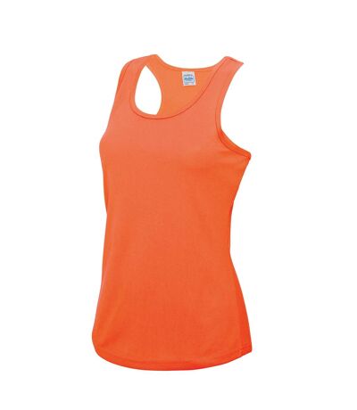 AWDis Just Cool Girlie Fit Sports Ladies Vest / Tank Top (Electric Orange) - UTRW688