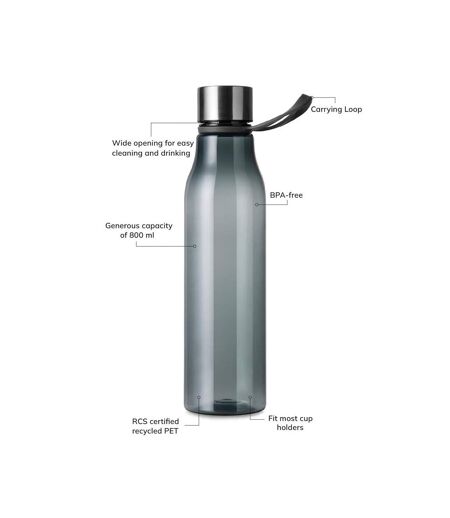 Lean recycled 800ml water bottle one size anthracite Vinga