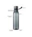 Lean recycled 800ml water bottle one size anthracite Vinga-3