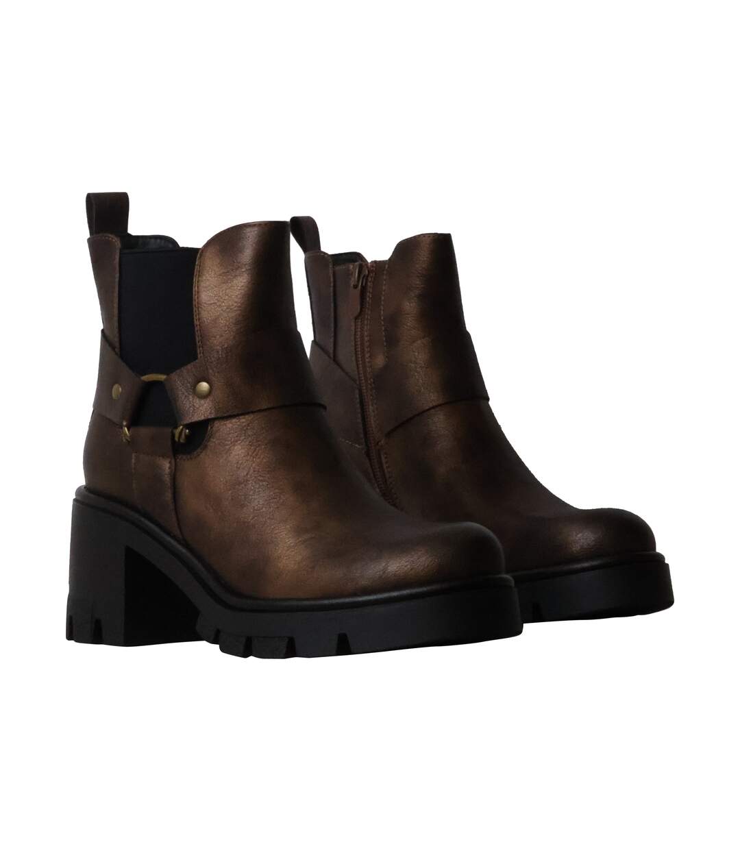 Bottines à Talon et Zip Super Mode-3