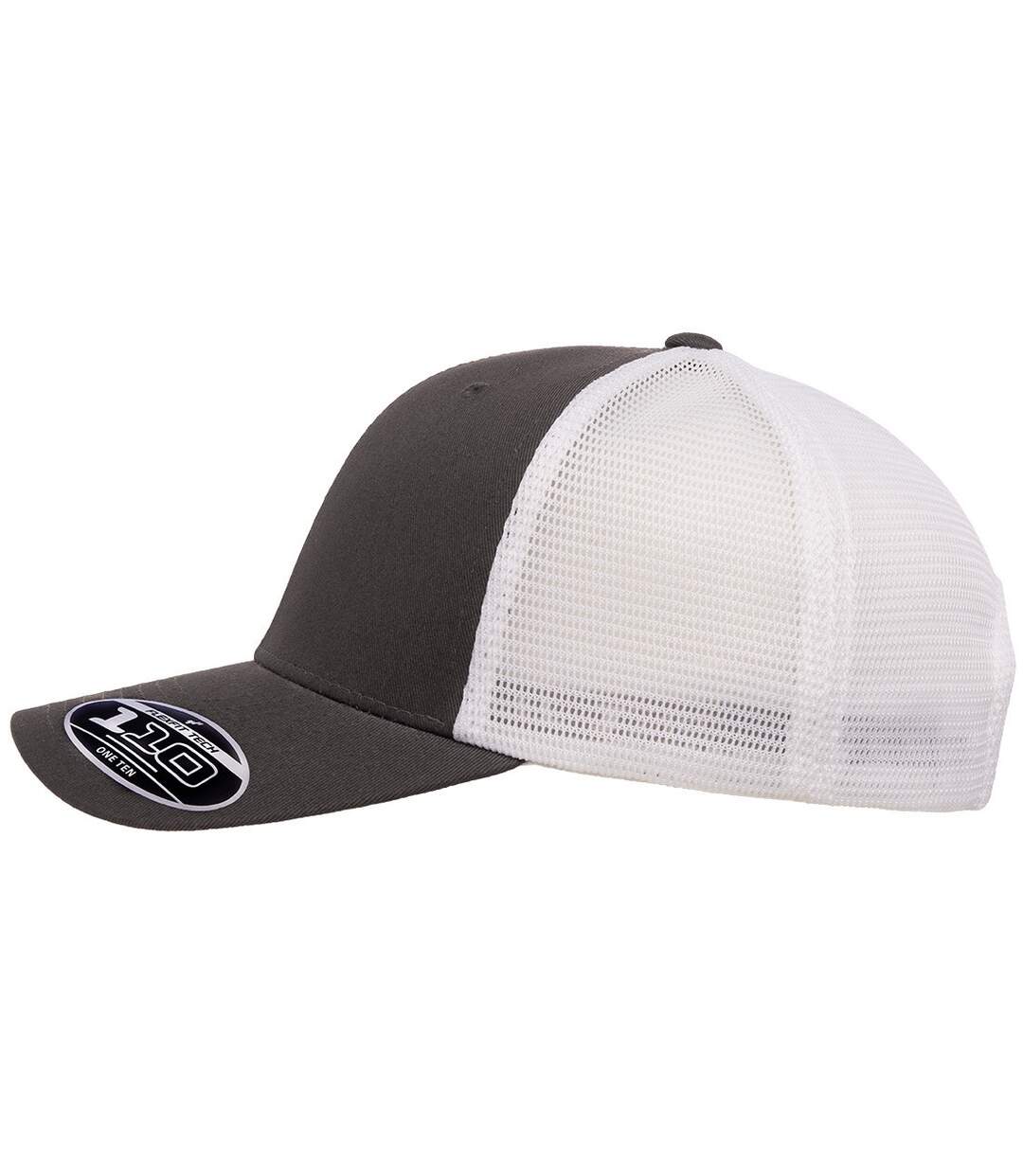 Unisex adult 110 mesh two tone cap charcoal/white Flexfit-3