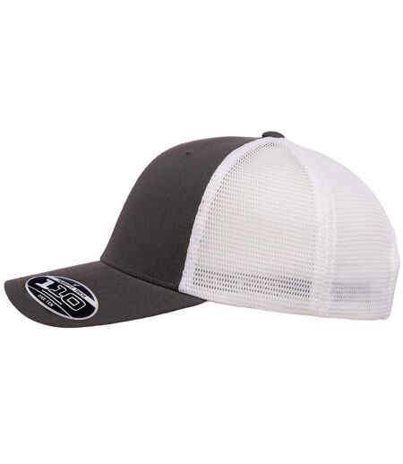 Unisex adult 110 mesh two tone cap charcoal/white Flexfit