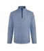 Mens Laramie Snow Marl Quarter Zip Fleece Mid Blue Weird Fish-1
