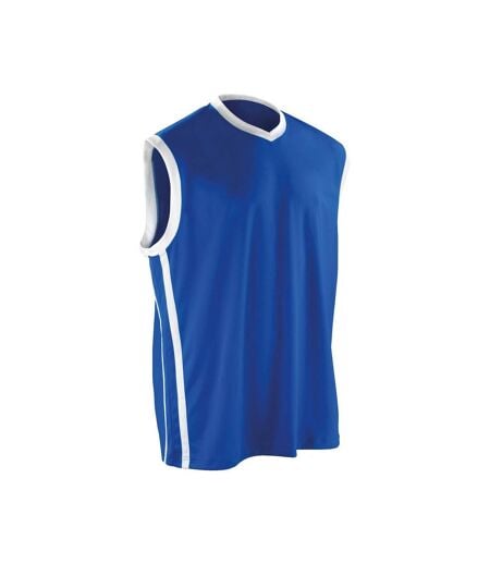 Maillot De Basket Homme Bleu Roi Blanc Spiro
