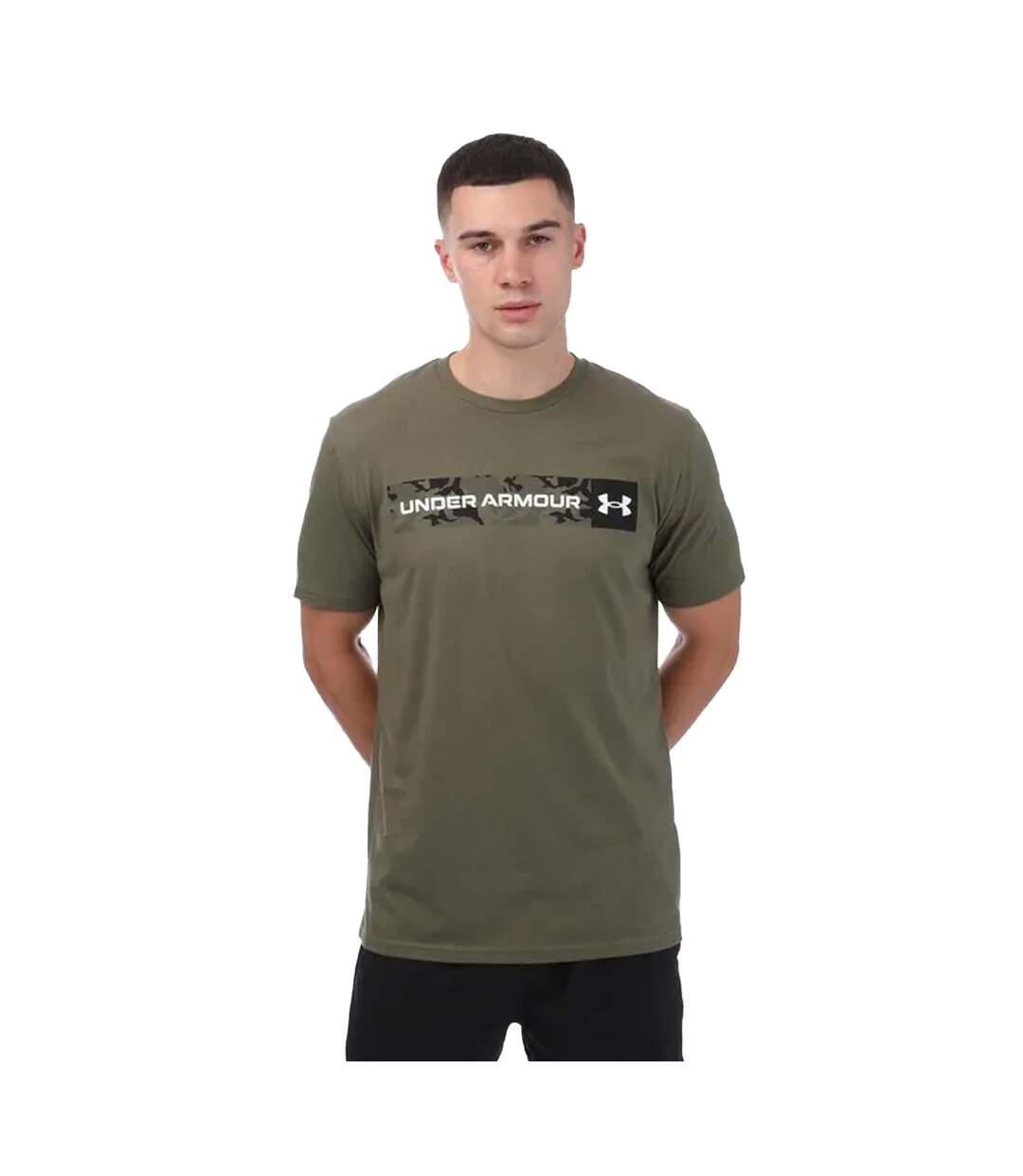 T-shirt manches courtes homme bleu gris / noir Under Armour-1