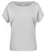 T-shirt BIO col bateau - Femme - 8005 - gris pastel