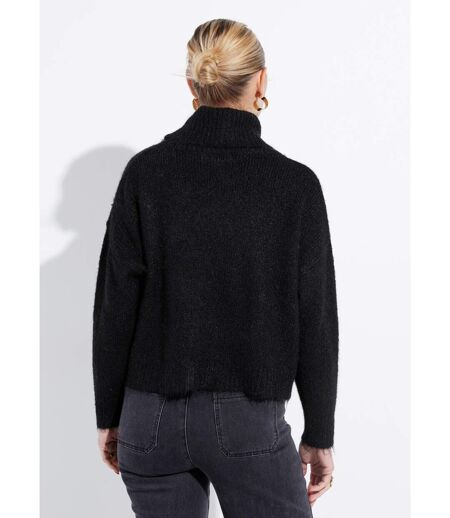 Pull col roulé en maille épaisse