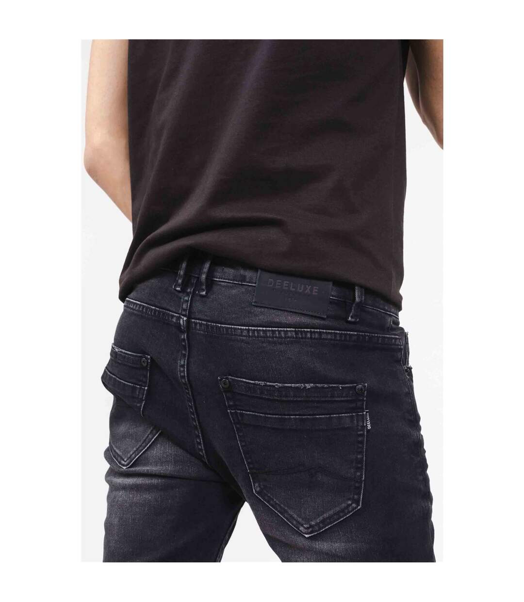 Jeans slim effet usé  Deep Black Used