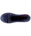 Isotoner Chaussons Ballerines femme microvelours semelle ergonomique mousse à mémoire forme-3