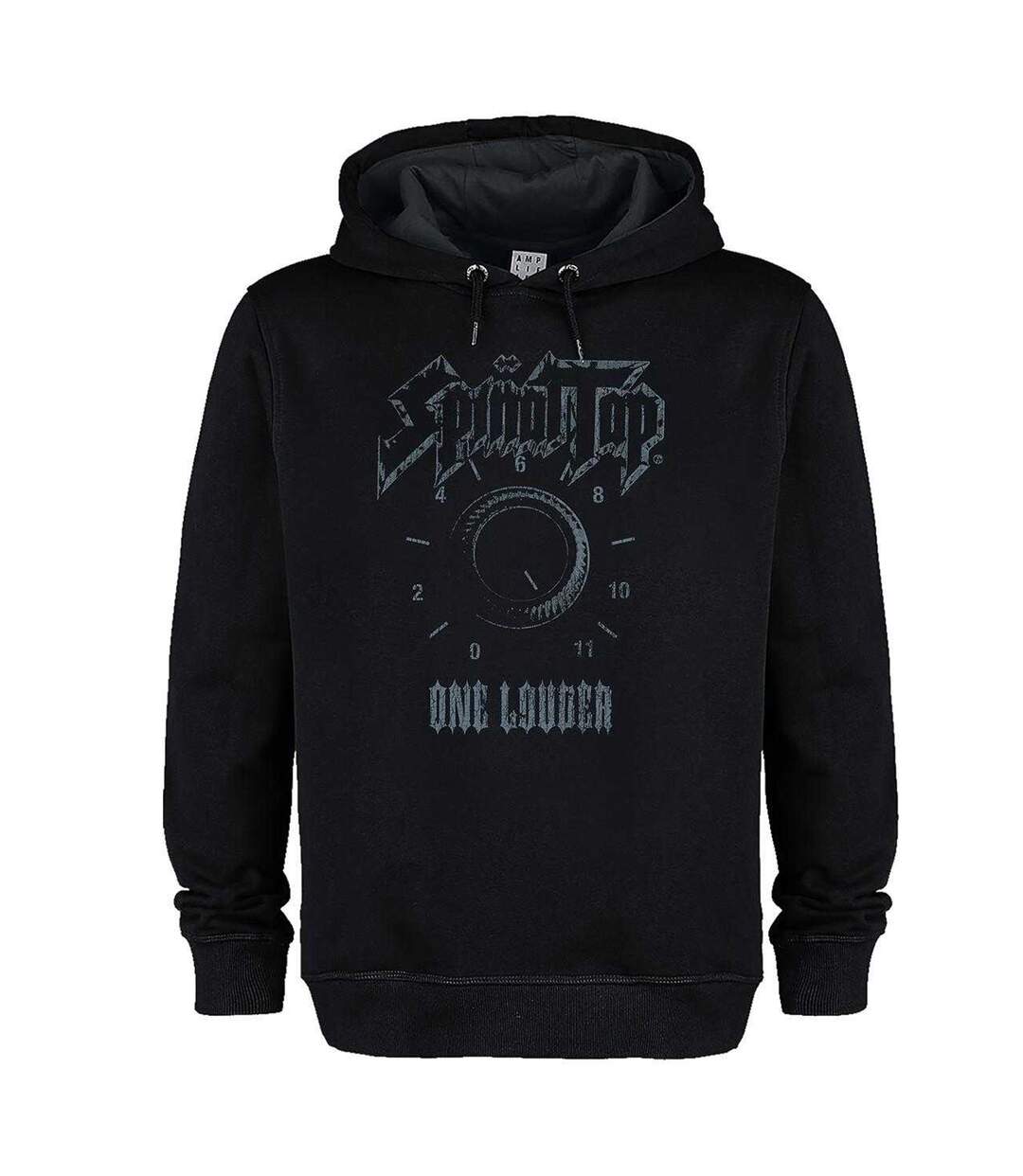 Unisex Adult One Louder Spinal Tap Hoodie Black Amplified-1