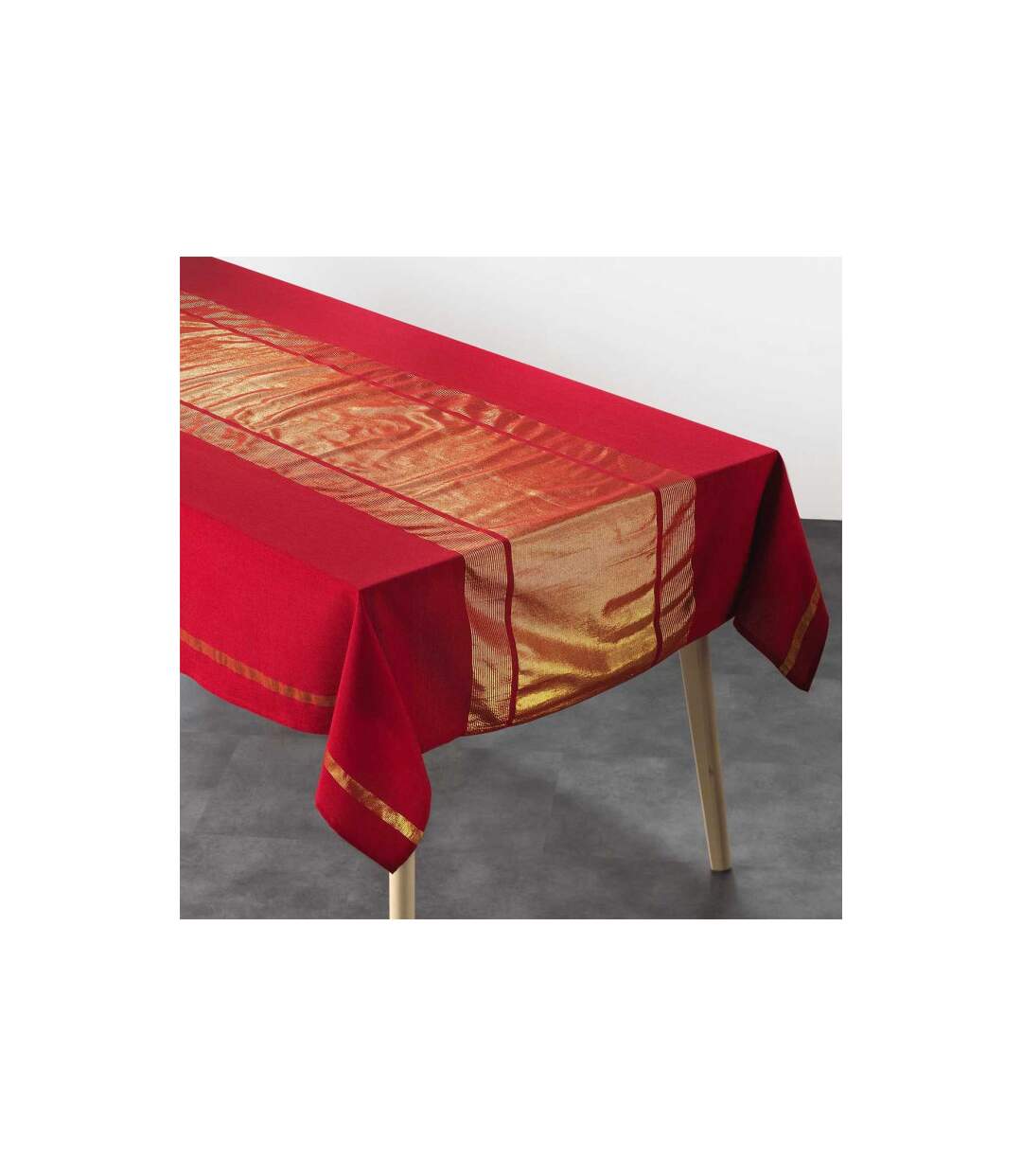 Nappe Rectangulaire Elegancia 140x240cm Rouge-1